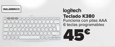 Oferta de Logitech - Teclado K380 por 45€ en Carrefour