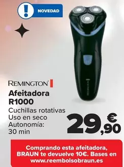 Oferta de Remington - Afeitadora R1000 por 29,9€ en Carrefour