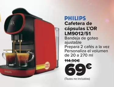 Oferta de Philips - Cafetera De Capsulas Lm9012/51 por 69€ en Carrefour