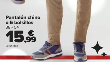 Oferta de TEX - Pantalón Chino O 5 Bolsillos por 15,99€ en Carrefour