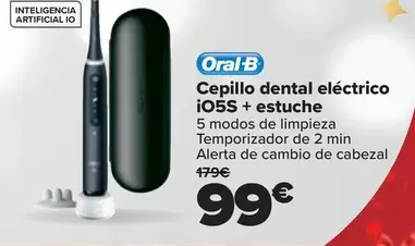 Oferta de Oral B - Cepillo Dental Electrico Io5S + Estuche por 99€ en Carrefour