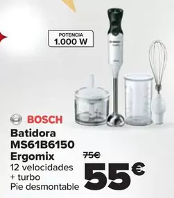 Oferta de Bosch - Batidora  MS61B6150 Ergomix por 55€ en Carrefour