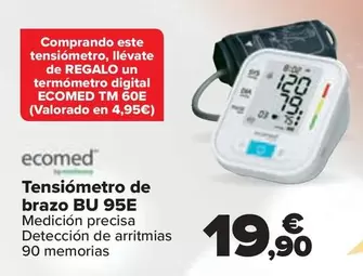 Oferta de Ecomed - Tensiometro De Brazo Bu 95E por 19,9€ en Carrefour