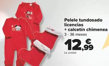 Oferta de TEX - Pelele Tundosado Licencias + Calcetín Chimenea por 12,99€ en Carrefour