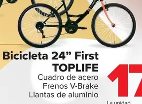 Oferta de Toplife - Bicicleta 24" First por 179€ en Carrefour