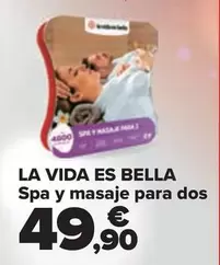 Oferta de La Vida Es Bella - Spa Y Masaje Para Dos por 49,9€ en Carrefour