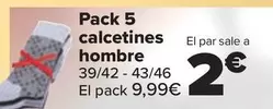 Oferta de Pack 5 Calcetines Hombre por 9,99€ en Carrefour