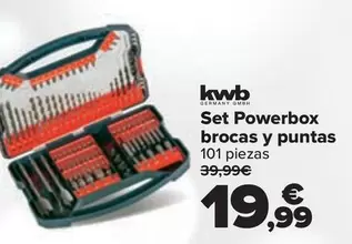 Oferta de Kwb - Set Powerbox Brocas Y Puntas por 19,99€ en Carrefour