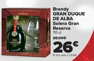 Oferta de Gran Duque De Alba - Brandy Solera Gran Reserva por 26€ en Carrefour