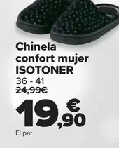 Oferta de Isotoner - Chinela Confort Mujer  por 19,9€ en Carrefour