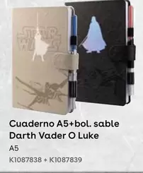 Oferta de Star Wars - Cuaderno A5+bol. Sable Darth Vader O Luke  en ToysRus