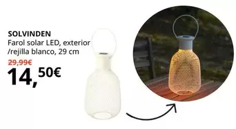 Oferta de Solvinden Farol Solar Led por 14,5€ en IKEA