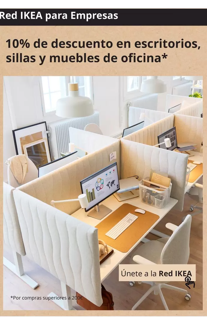 Oferta de 10% De Descuento En Escritorios Sillas Y Muebles De Oficina en IKEA