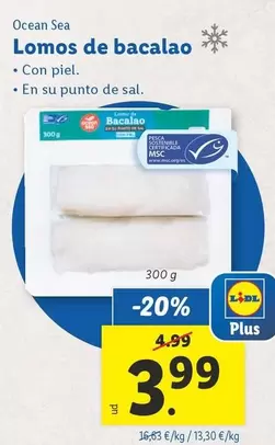 Oferta de Ocean Sea - Lomos De Bacalao por 3,99€ en Lidl