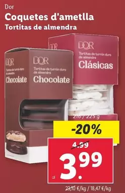 Oferta de Dor - Tortitas De Almendra por 3,99€ en Lidl