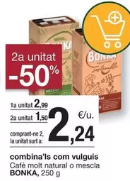 Oferta de Bonka - Cafè Molt Natural O Mescla por 2,99€ en BonpreuEsclat