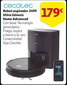 Oferta de Cecotec - Robot Aspirador 2499 Ultra Genesis Home Advanced por 179€ en Alcampo