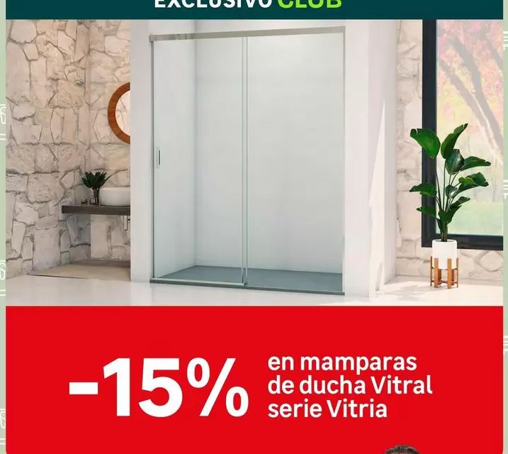 Oferta de En Mamparas De Ducha Vitral Serie Vitria en Leroy Merlin