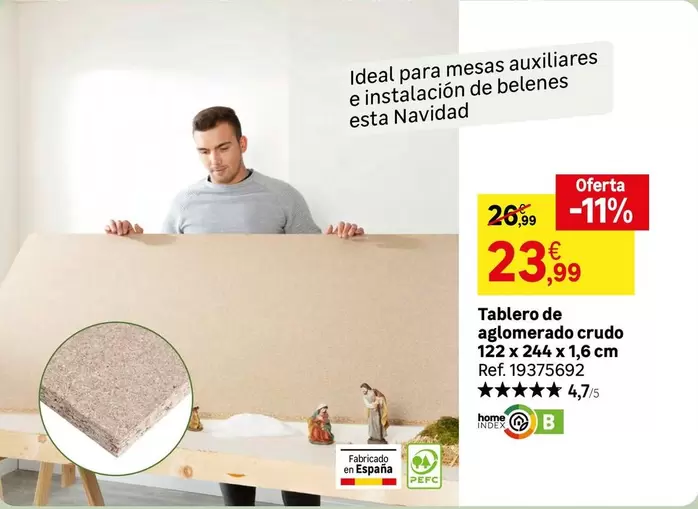 Oferta de Ideal - Tablero De Aglomerado Crudo por 23,99€ en Leroy Merlin