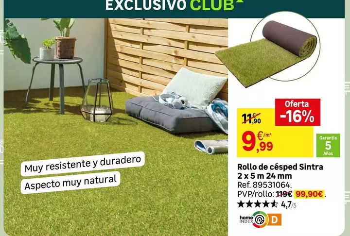 Oferta de Rollo De Cesped Sintra por 9,99€ en Leroy Merlin