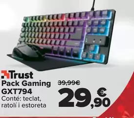 Oferta de Trust - Pack Gaming Gxt794 por 29,9€ en Carrefour