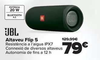 Oferta de JBL - Altavoz Flip 5 por 79€ en Carrefour