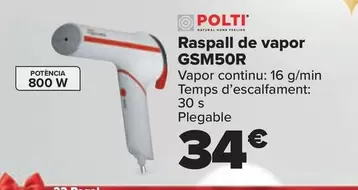 Oferta de Polti - Cepillo De Vapor GSM50R por 34€ en Carrefour