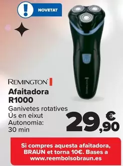 Oferta de Remington - Afeitadora R1000 por 29,9€ en Carrefour