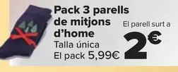 Oferta de Pack 3 Calcetines Hombre por 9,99€ en Carrefour