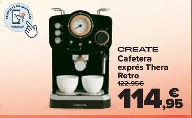 Oferta de Create - Cafetera Express Thera Retro por 114,95€ en Carrefour