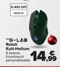 Oferta de G-lab - Raton Kult-Helium por 14,99€ en Carrefour