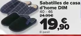 Oferta de Dim - Zapatilla Casa  Hombre  por 19,9€ en Carrefour