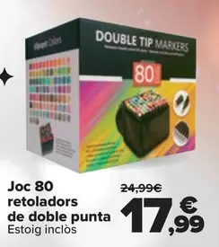 Oferta de Set 80 Rotuladores  De Doble Punta por 17,99€ en Carrefour