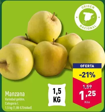 Oferta de Manzana por 1,25€ en ALDI