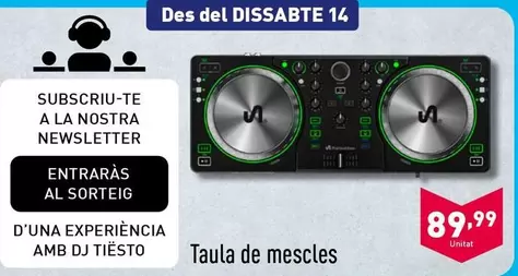 Oferta de Taula De Mescles por 89,99€ en ALDI