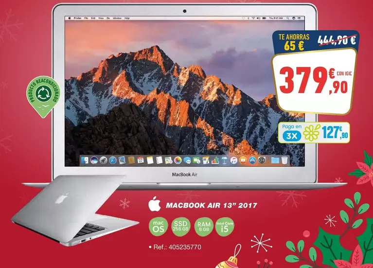 Oferta de Macbook Air - 13" 2017 por 379,9€ en Bureau Vallée