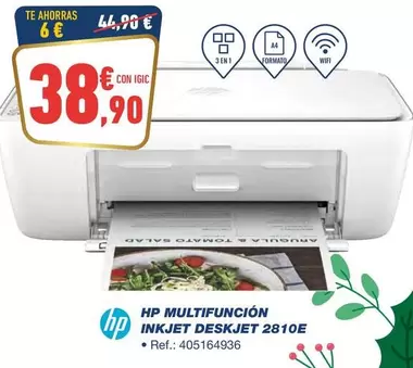 Oferta de HP - Multifunción Inkjet Deskjet 2810e por 38,9€ en Bureau Vallée