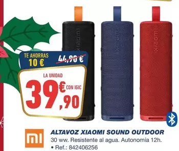 Oferta de Xiaomi - Altavoz Sound Outdoor por 39,9€ en Bureau Vallée