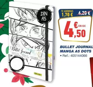 Oferta de Bullet Journal Manga A5 Dots por 4,5€ en Bureau Vallée