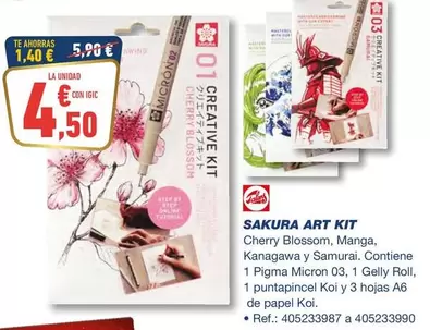 Oferta de Sakura Art Kit por 4,5€ en Bureau Vallée