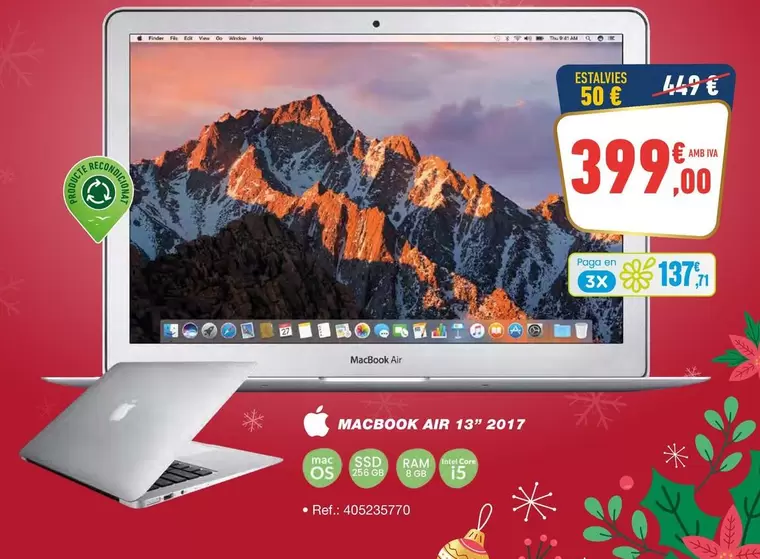 Oferta de Macbook Air - 13" 2017 por 399€ en Bureau Vallée