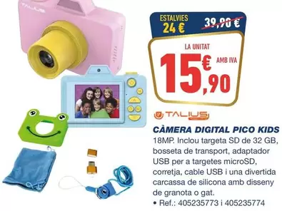 Oferta de Talius - Camera Digital Pico Kids por 15,9€ en Bureau Vallée