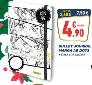 Oferta de Bullet Journal Manga A5 Dots por 4,9€ en Bureau Vallée