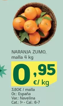 Oferta de España - Naranja Zumo por 0,95€ en HiperDino