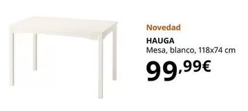 Oferta de Hauga - Mesa, Blanca por 99,99€ en IKEA