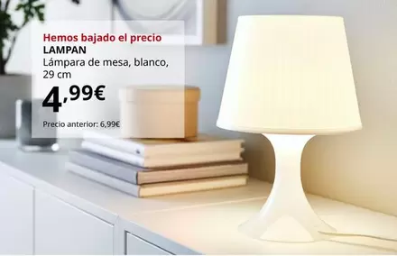 Oferta de Lampan - Lámpara De Mesa, Blanco por 4,99€ en IKEA