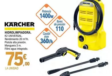 Oferta de Kärcher - Hidrolimpiadora por 75€ en E.Leclerc