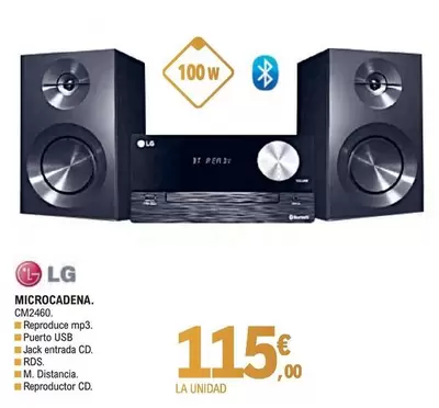 Oferta de LG - Microcadena CM2460 por 115€ en E.Leclerc