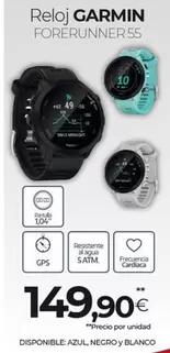 Oferta de Garmin - Reloj Forerunner 55 por 149,9€ en Tien 21