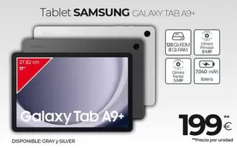 Oferta de Samsung - Tablet Galaxy Tab A9+ por 199€ en Tien 21